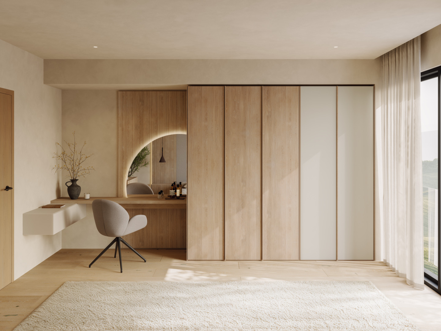 TEAM 7 soft – Schrank und Schminkplatz